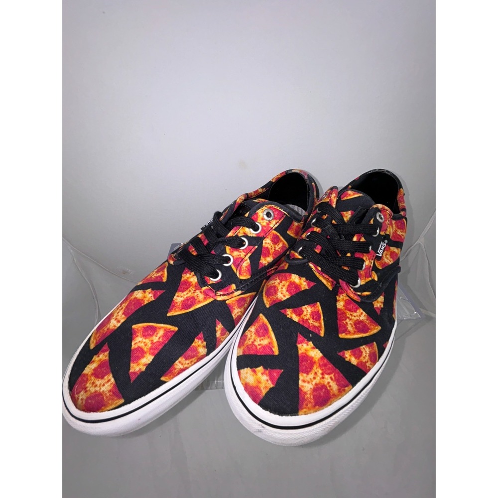 Vans X Chima Ferguson Shoes Mens Size 9 Black Pro Digi Pizza AOP Lace NOTE